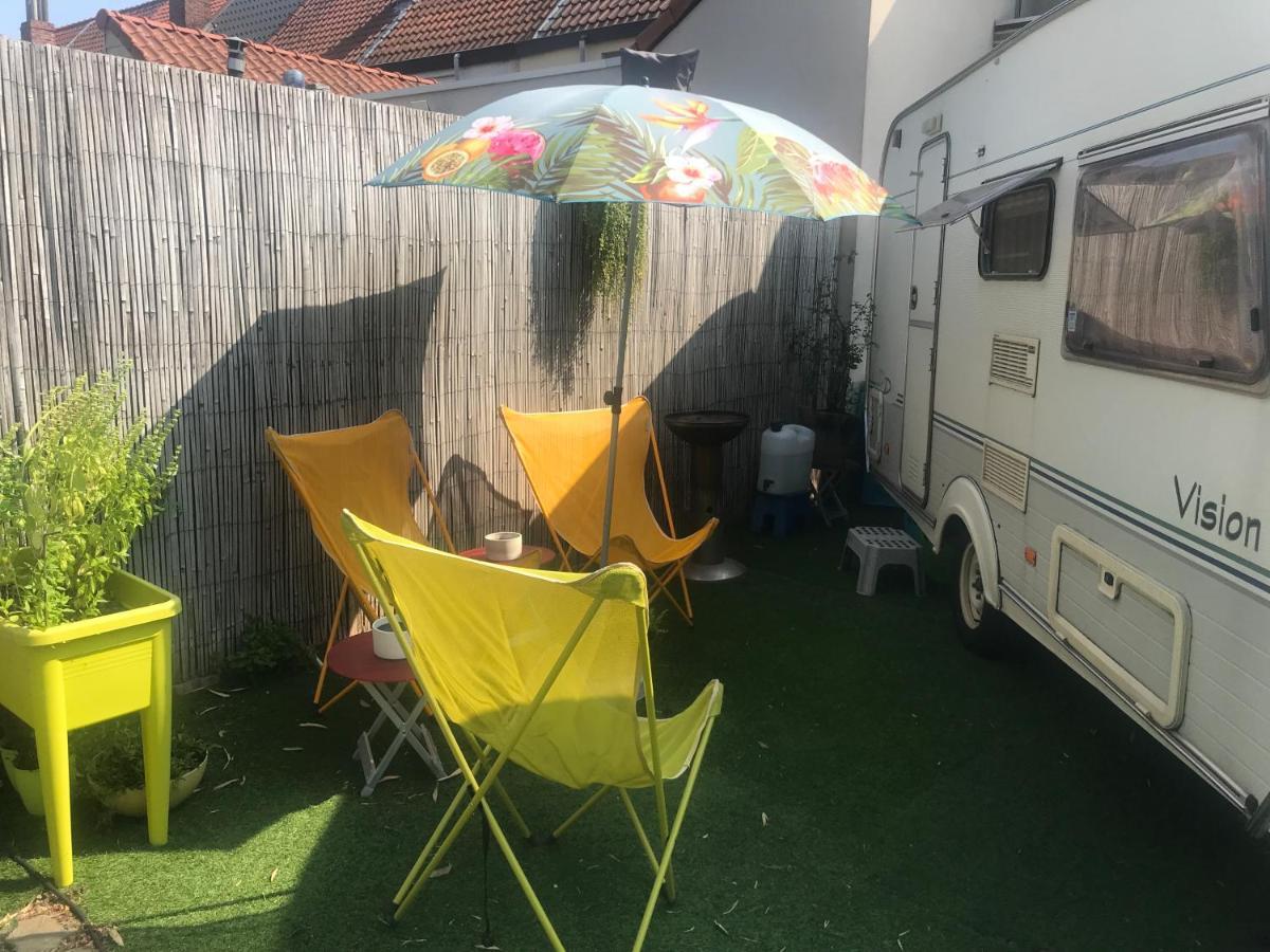Gardencaravan Near Ghent In Green Area المظهر الخارجي الصورة