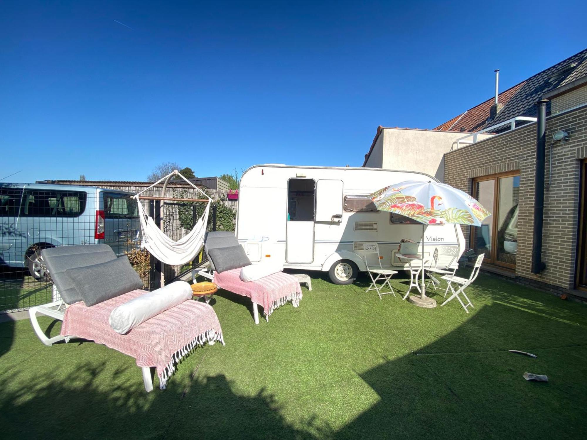 Gardencaravan Near Ghent In Green Area المظهر الخارجي الصورة